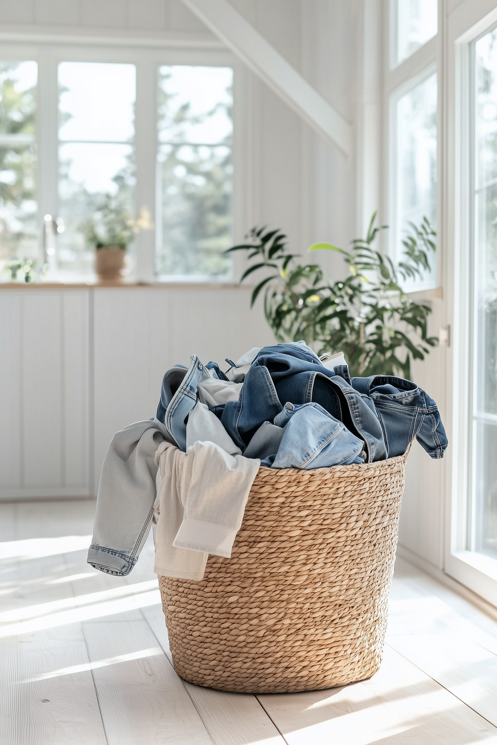 Clothes in a laundry basket | Source: No source