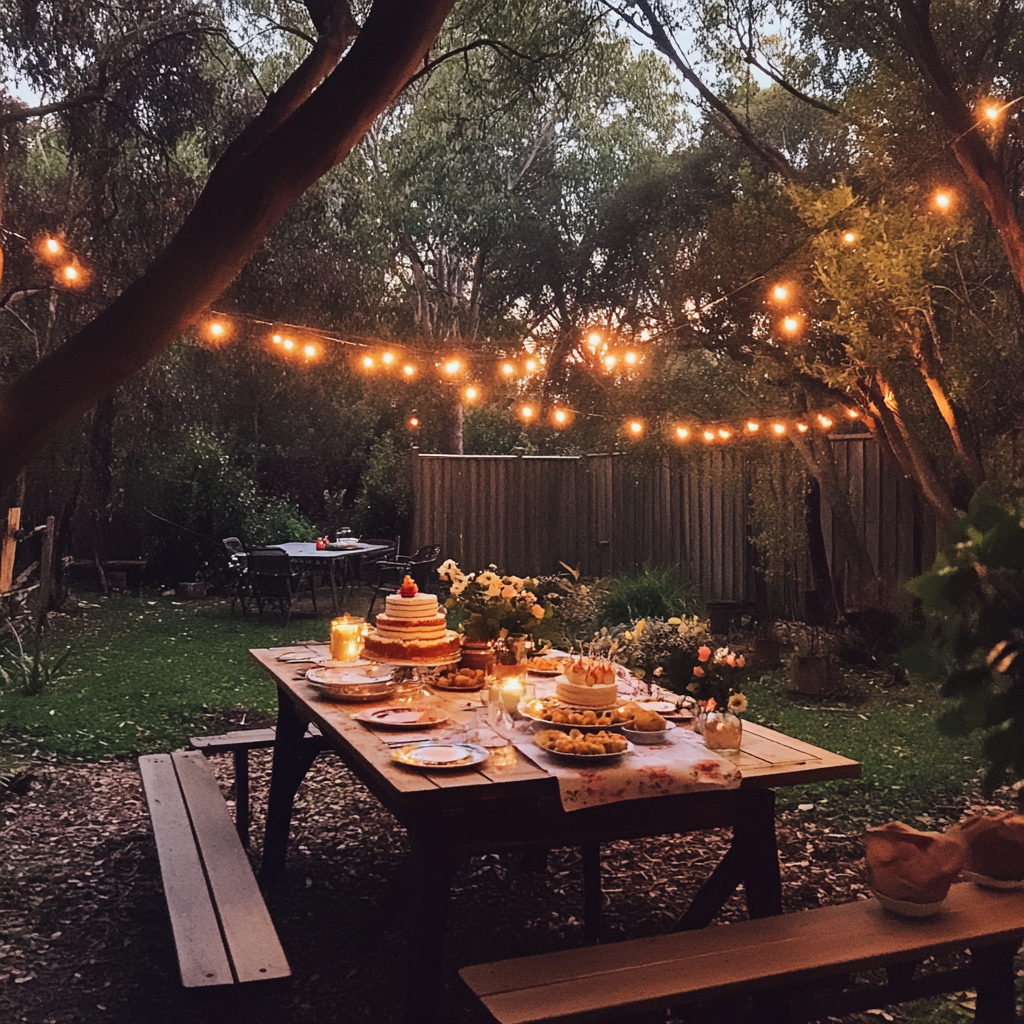 An outdoor birthday setting | Source: No source