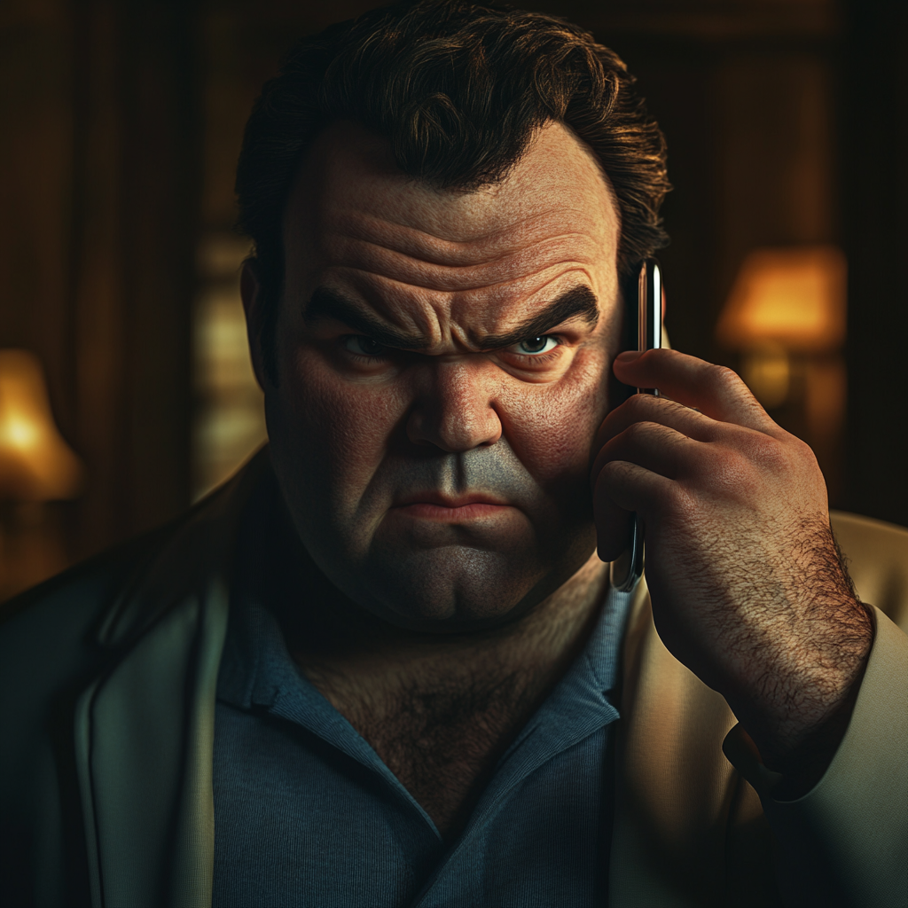 An anxious man talking on the phone | Source: no source