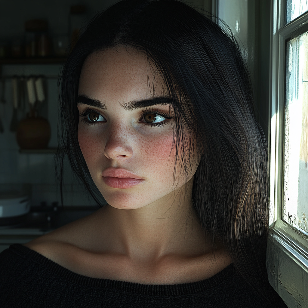 A distressed woman looking at someone | Source: No source