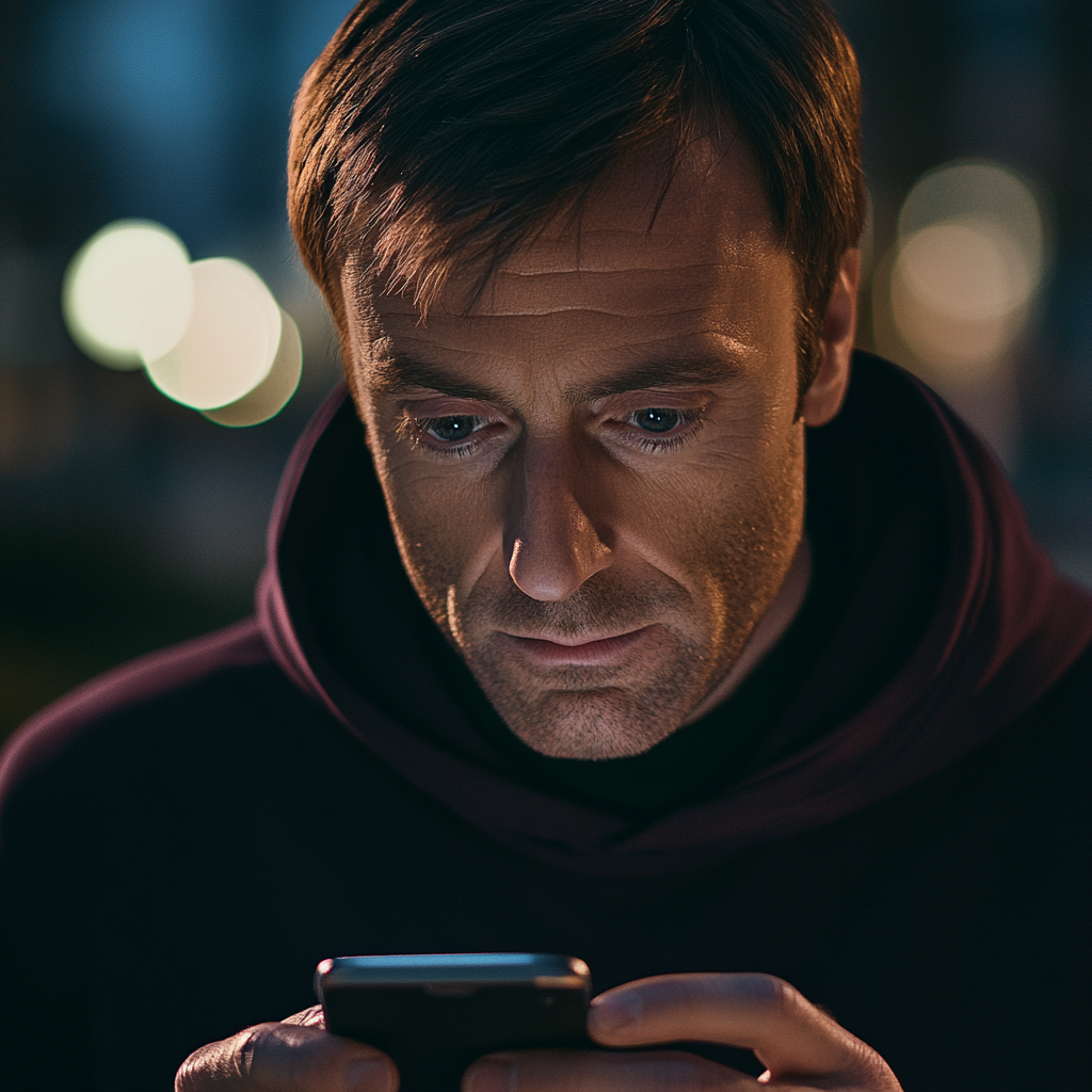 A man looking at his phone | Source: No source