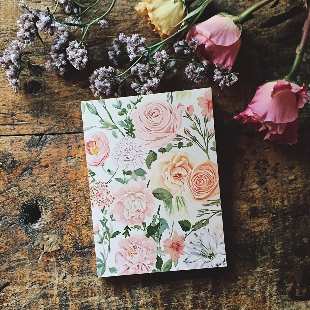 A card on a table | Source: No source