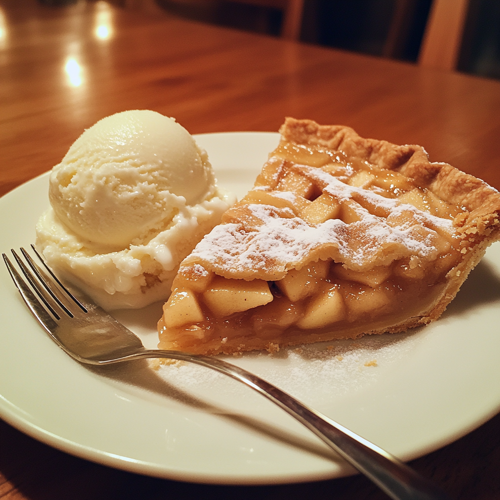 Apple pie and ice cream | Source: no source