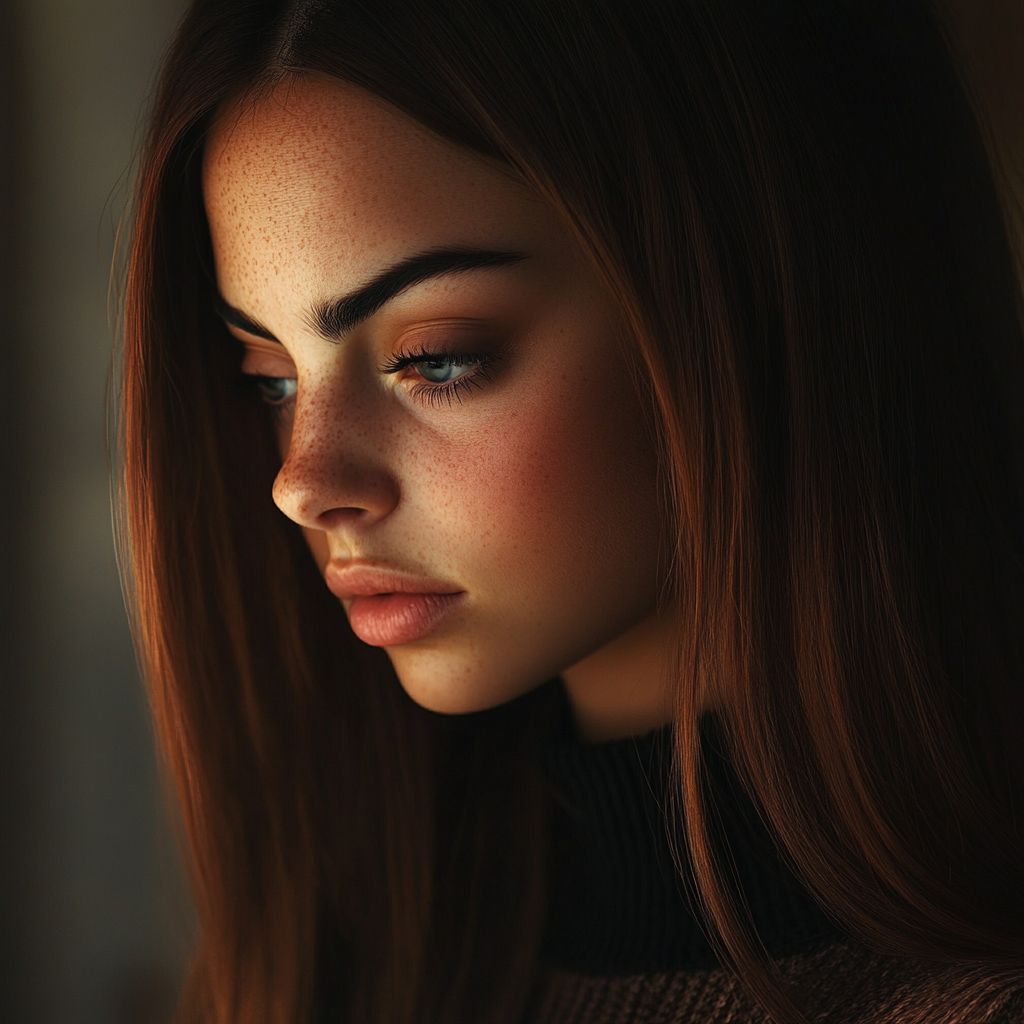 An emotional and guilty woman | Source: no source