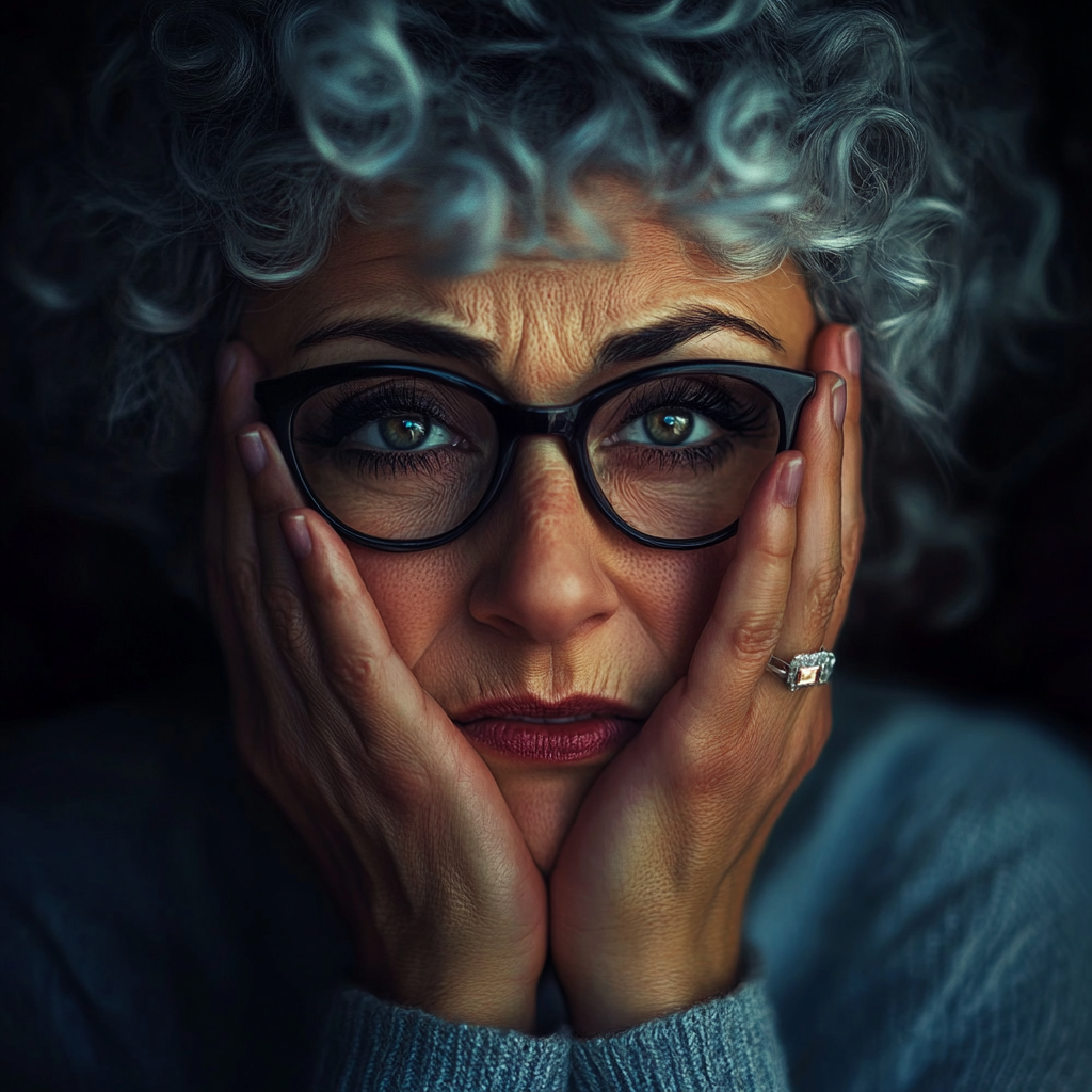 A defeated older woman | Source: No source