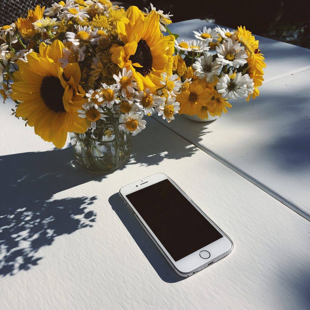 A cellphone on a table | Source:  no source