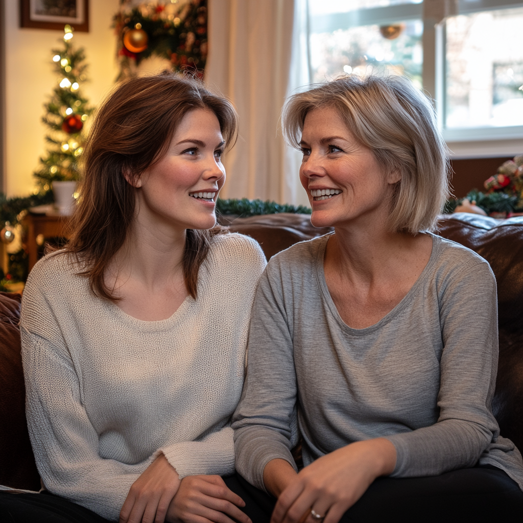 A woman bonding with her mother-in-law during Christmastime | Source: No source