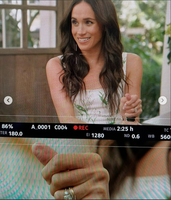 Meghan Markle as seen among a series of behind-the-scenes photos from the set of her Netflix lifestyle series, "With Love, Meghan," posted on September 1, 2025 | Source: Instagram/meghan