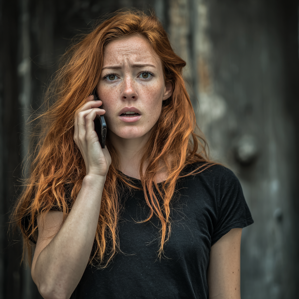 A shocked and disappointed woman talking on the phone | Source: no source