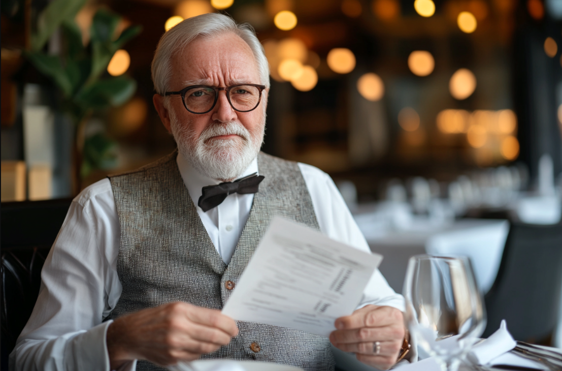 A mature man in a restaurant | Source: No source