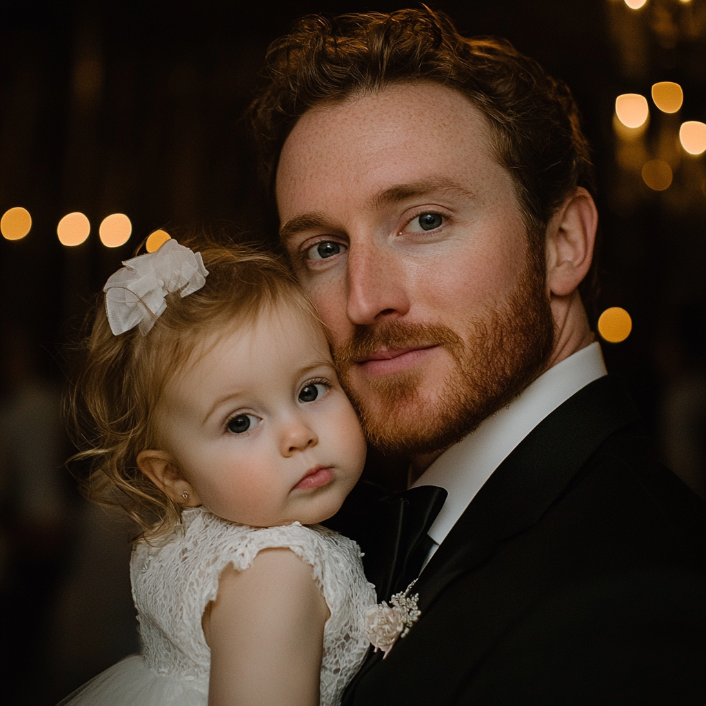 A smiling man holding a little girl | Source: no source
