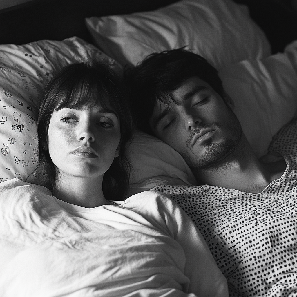 A concerned sleepless woman | Source: no source