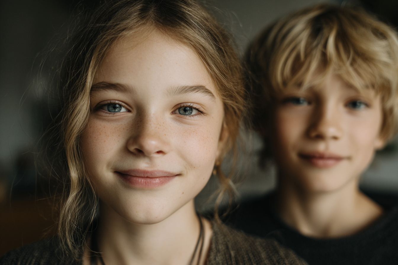 Two kids standing together | Source: no source