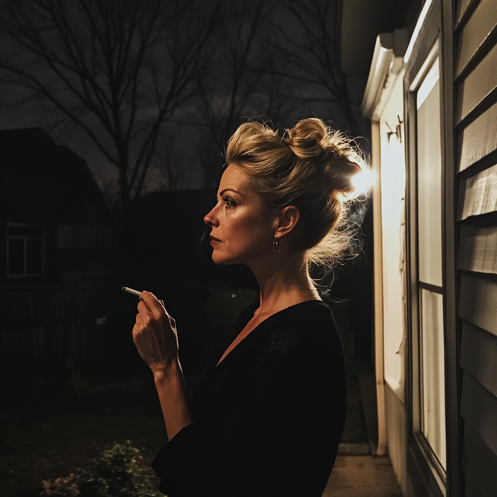 A woman holding a cigarette | Source: No source