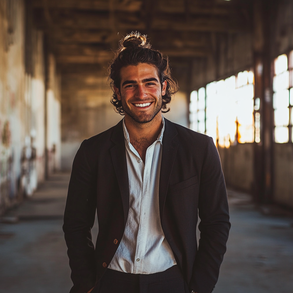 A smiling groom | Source: no source