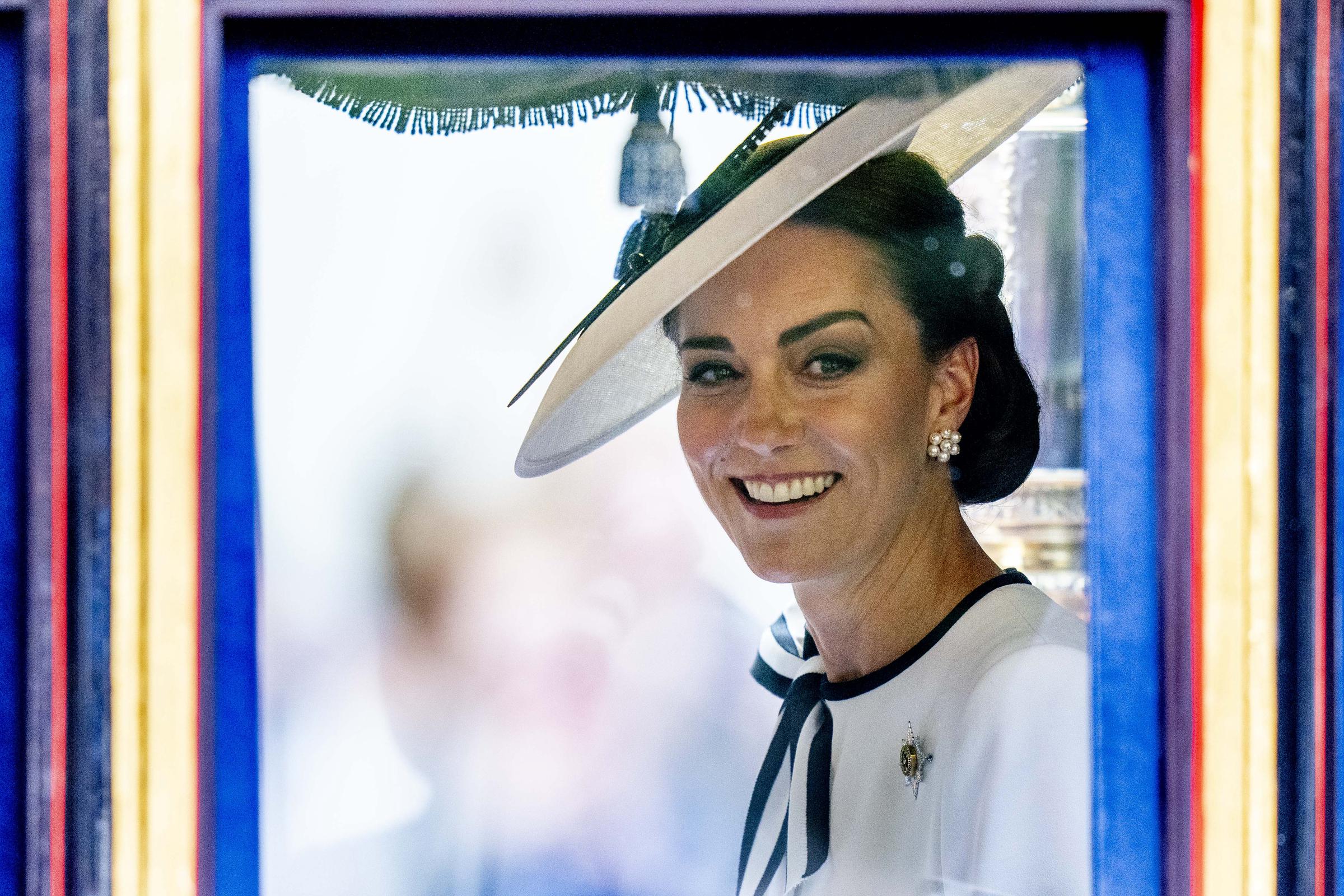 Catherine, Princess of Wales, during Trooping the Colour on June 15, 2024, in London, England. | Source: Getty Images
