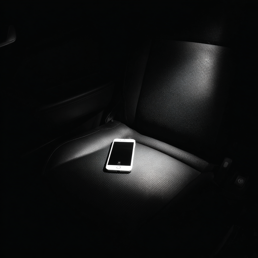 A cellphone on a car seat | Source: No source