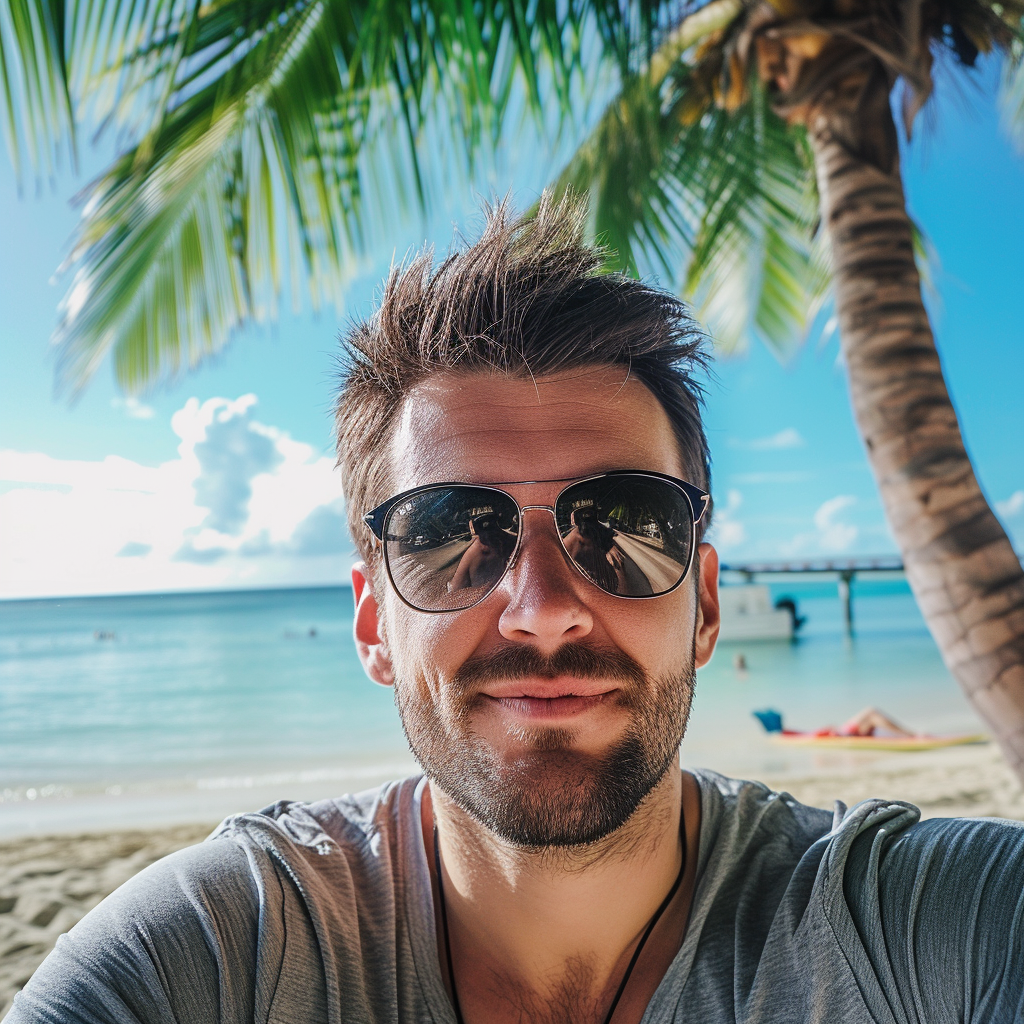 A man on vacation | Source: No source