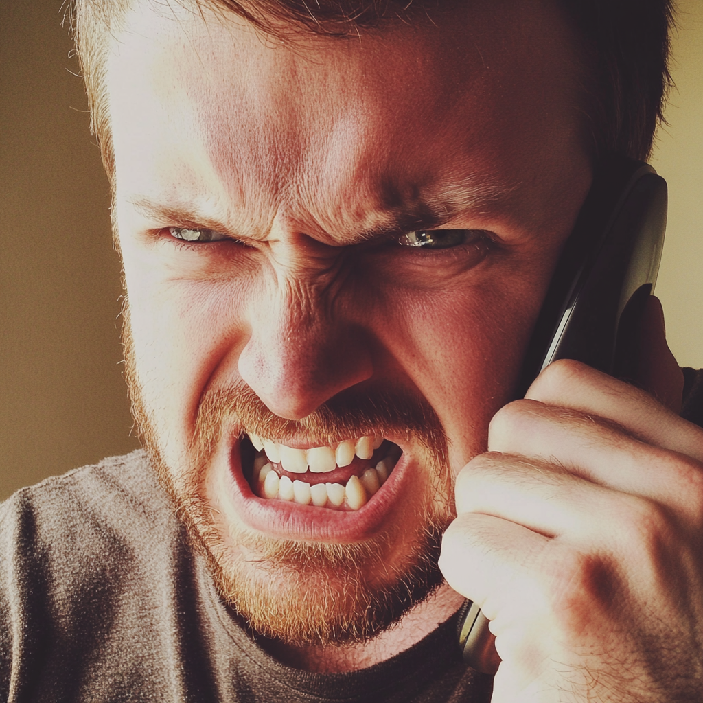 An angry man on the phone | Source: no source