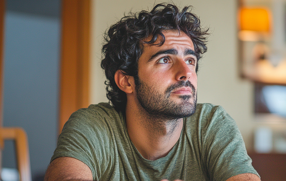 A man with a longing look in his eyes | Source: no source