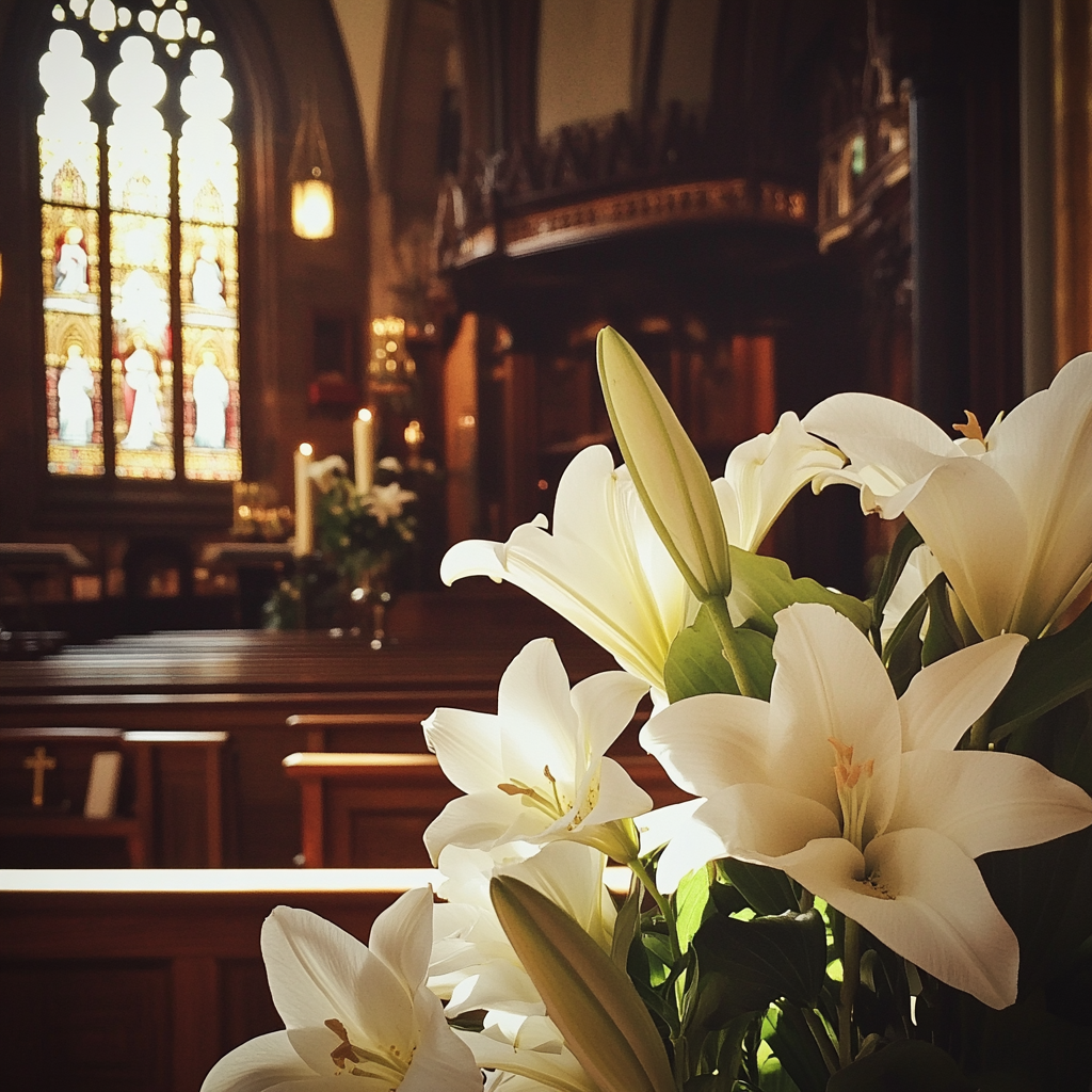 A funeral scene at a church | Source: No source