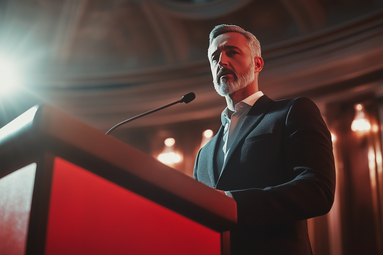 A man standing on the stage | Source: No source