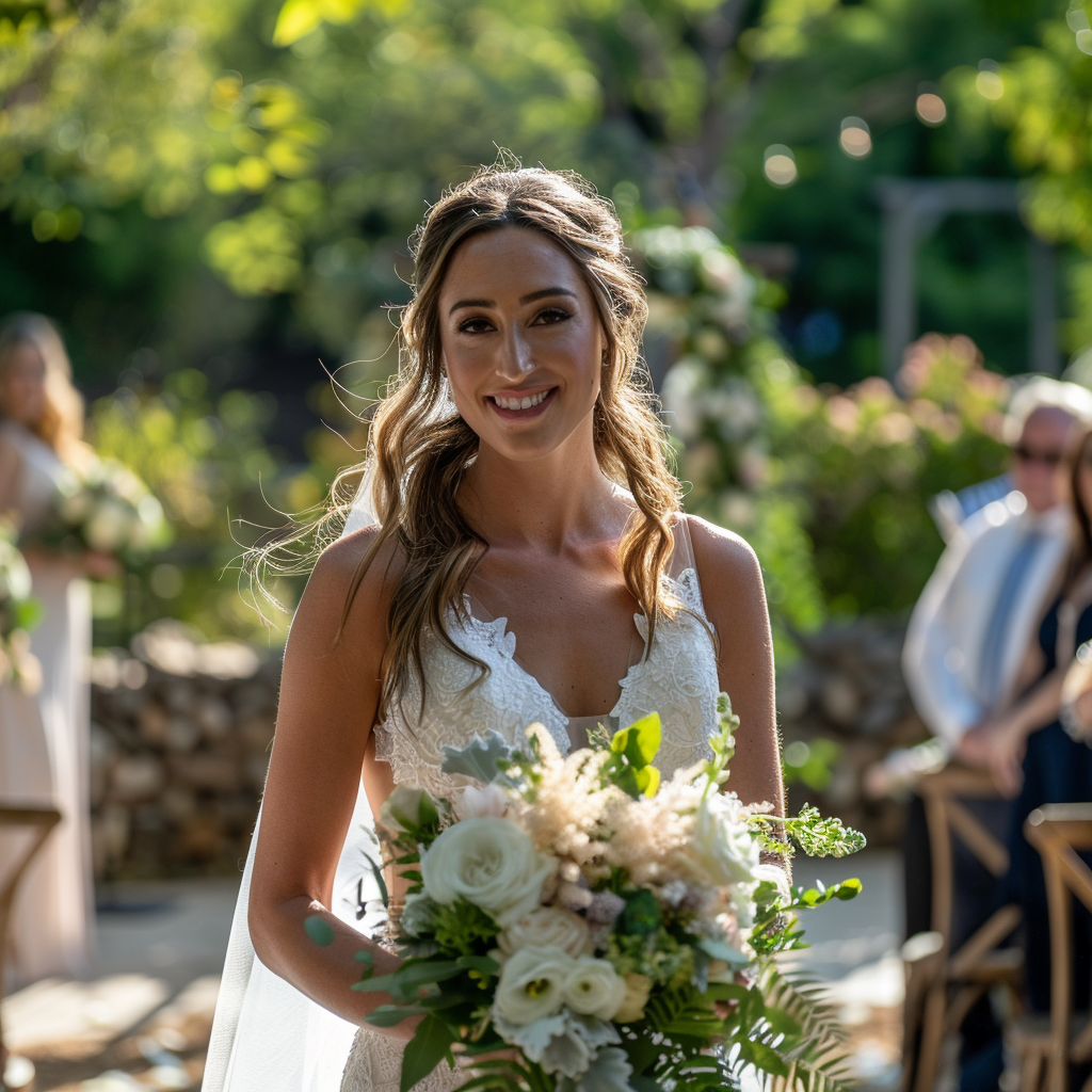 A bride holding flowers on her wedding day | Source: No source