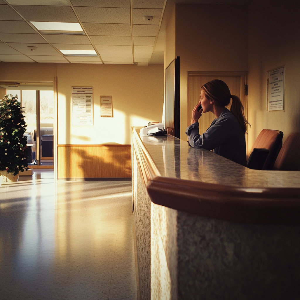 A receptionist at a doctor's office | Source: No source