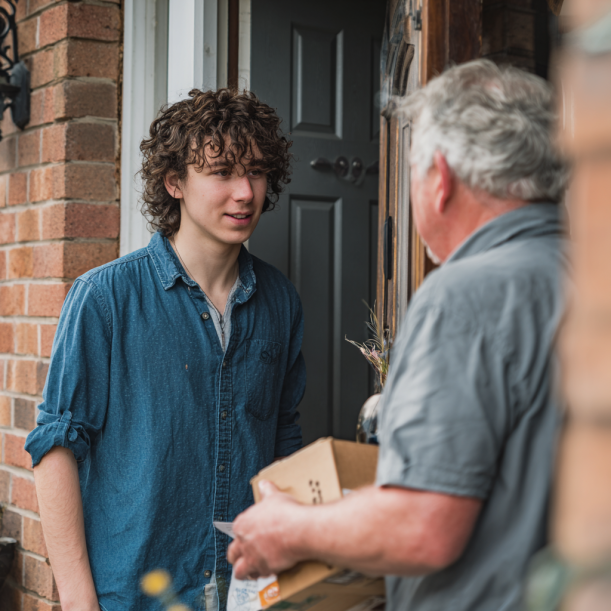 A young man talking with an older man | Source: No source