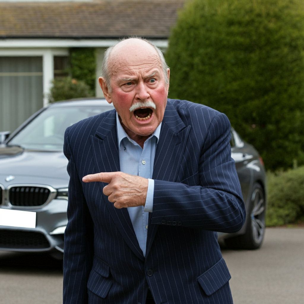 An old man pointing and yelling | Source: No source