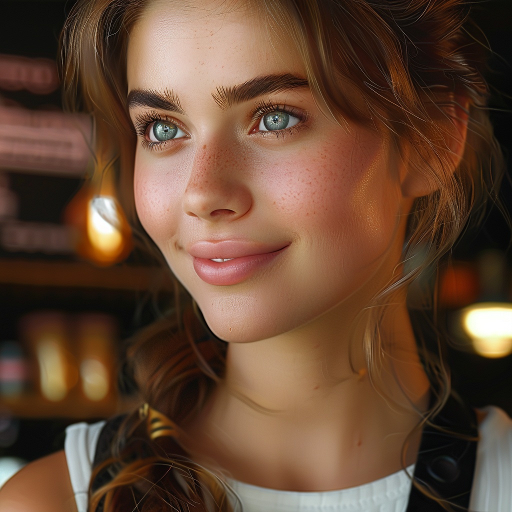 A waitress smiling at someone | Source: No source