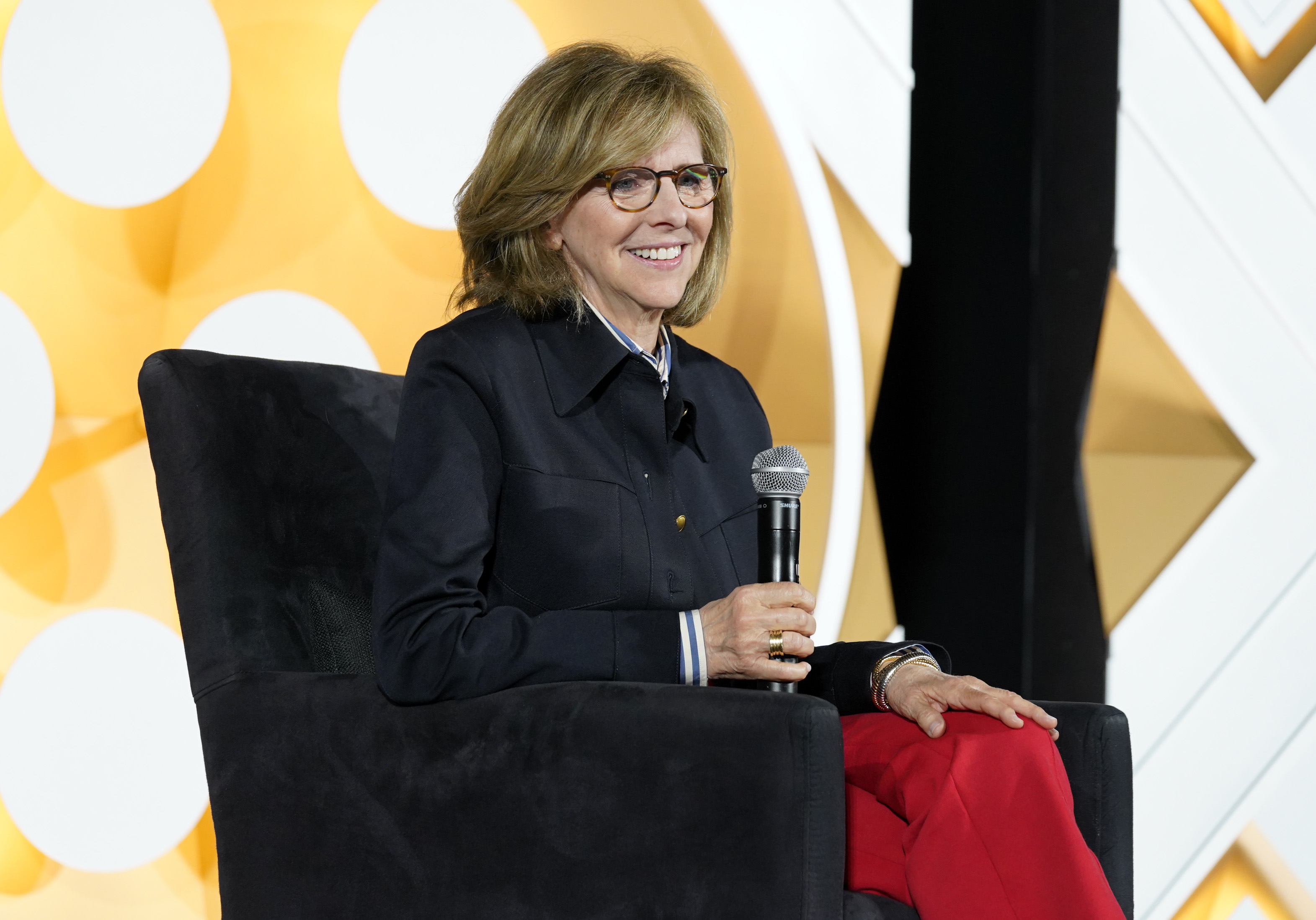 Nancy Meyers onstage during the "North by Northwest" screening during the 2024 TCM Classic Film Festival at TCL Chinese Theatre on April 20 in Hollywood, California. | Source: Getty Images