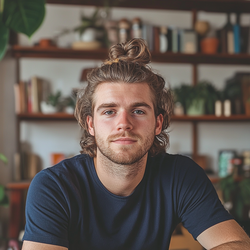 A man sitting in a coffee shop | Source: No source
