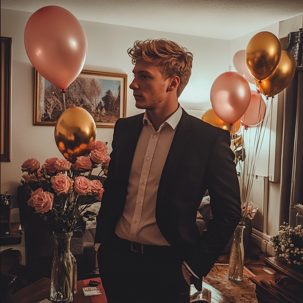 A man standing in a living room | Source: no source