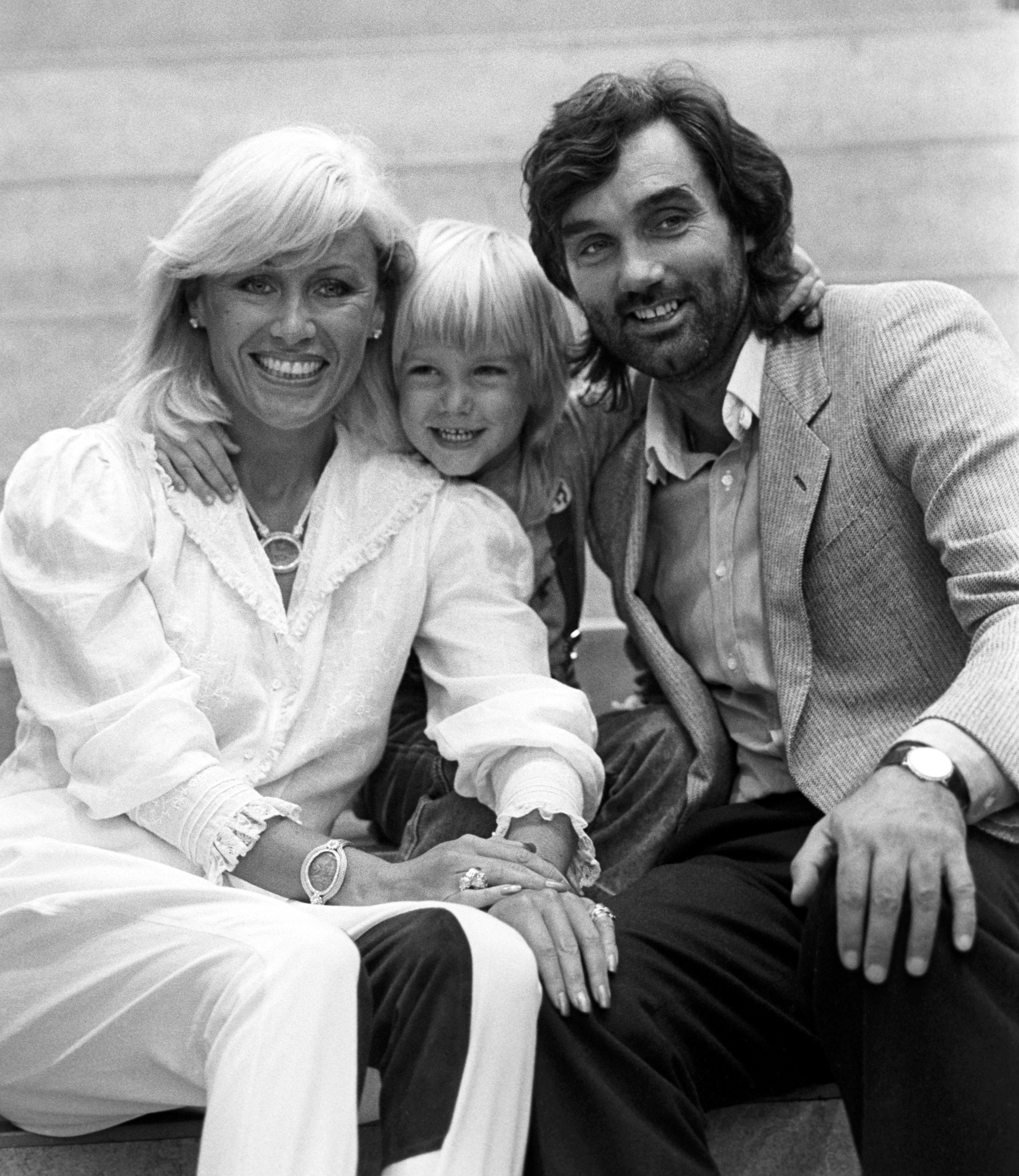Angie Best is pictured with George Best and their young son Calum | Source: Getty Images