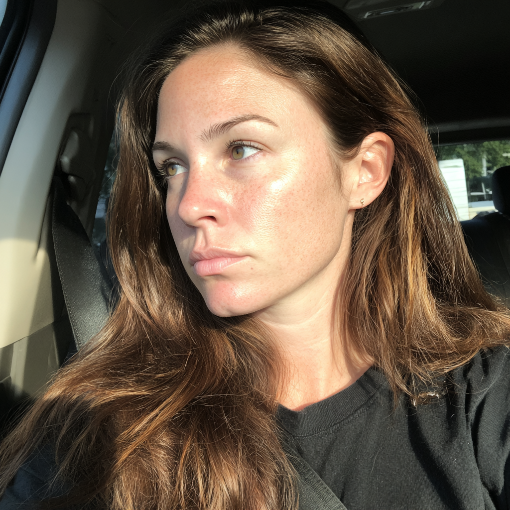 A pensive woman sitting in a car | Source: No source