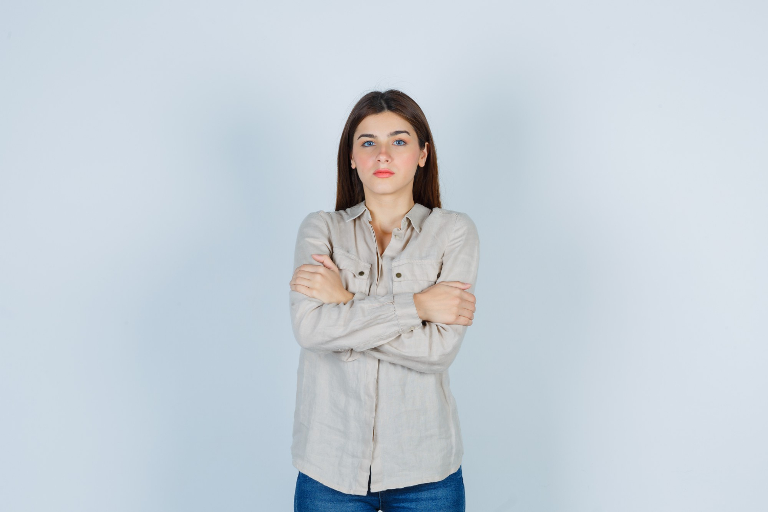 A woman looking calm and composed | Source: Freepik