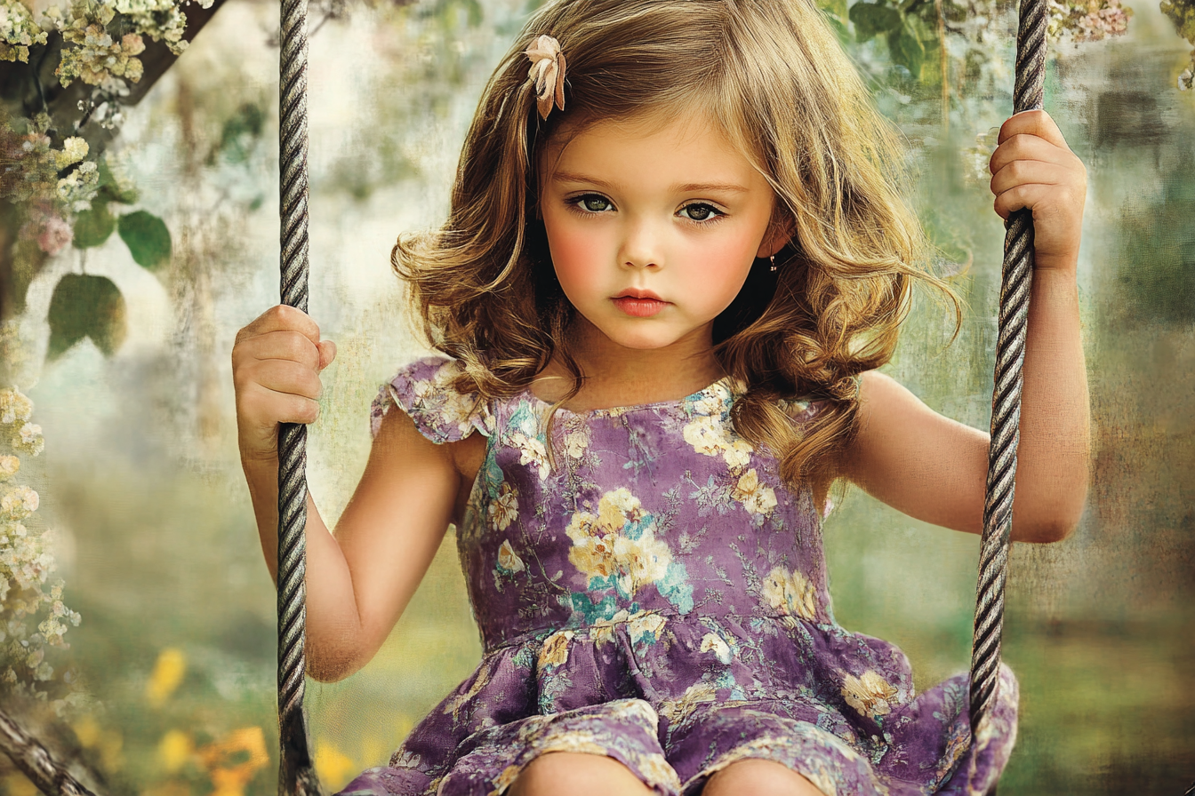 A girl on a swing | Source: No source
