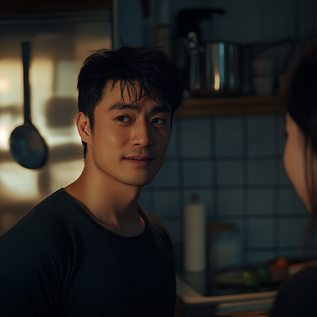 A man looking away while talking to a woman | Source: no source