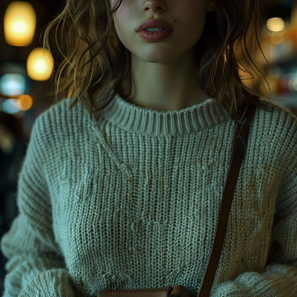 A sad woman holding her purse | Source: No source