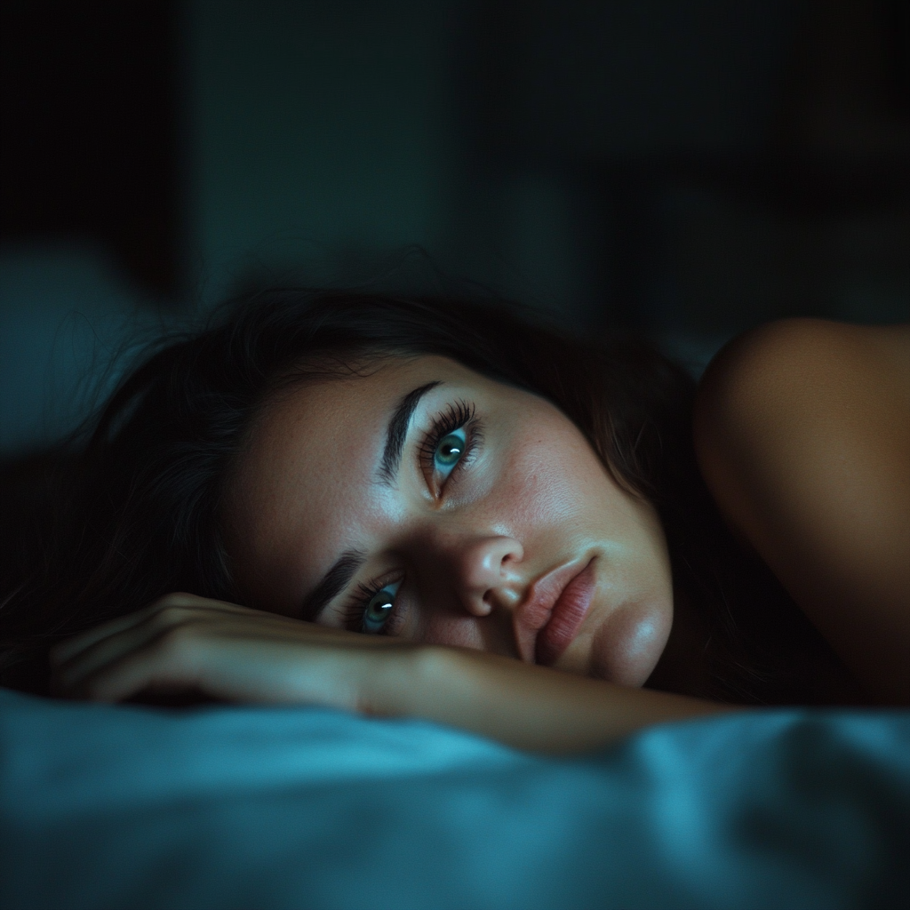 A serious sleepless woman | Source: No source