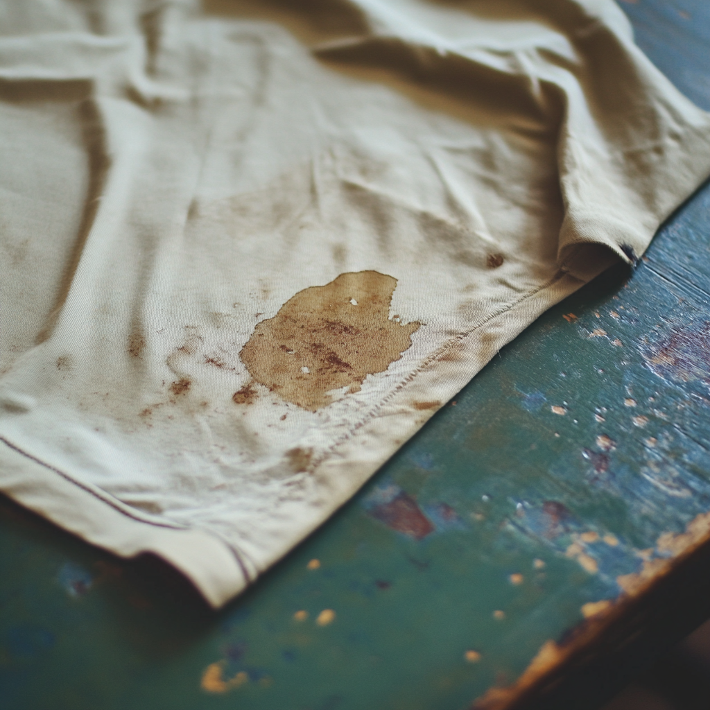 A big stain on a shirt | Source: no source