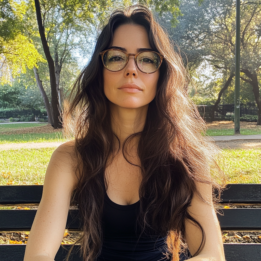 A woman sitting on a bench | Source: No source