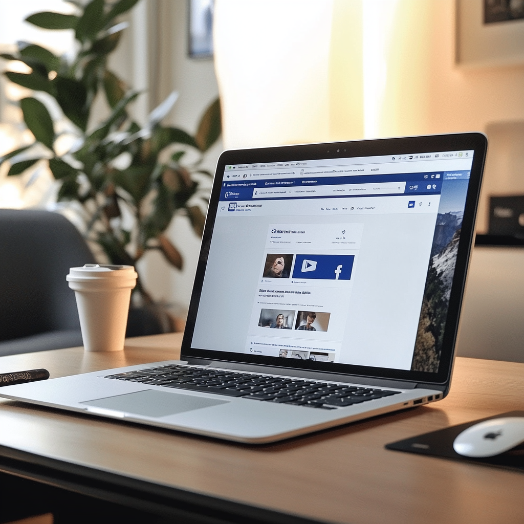 A laptop opened to Facebook | Source: No source