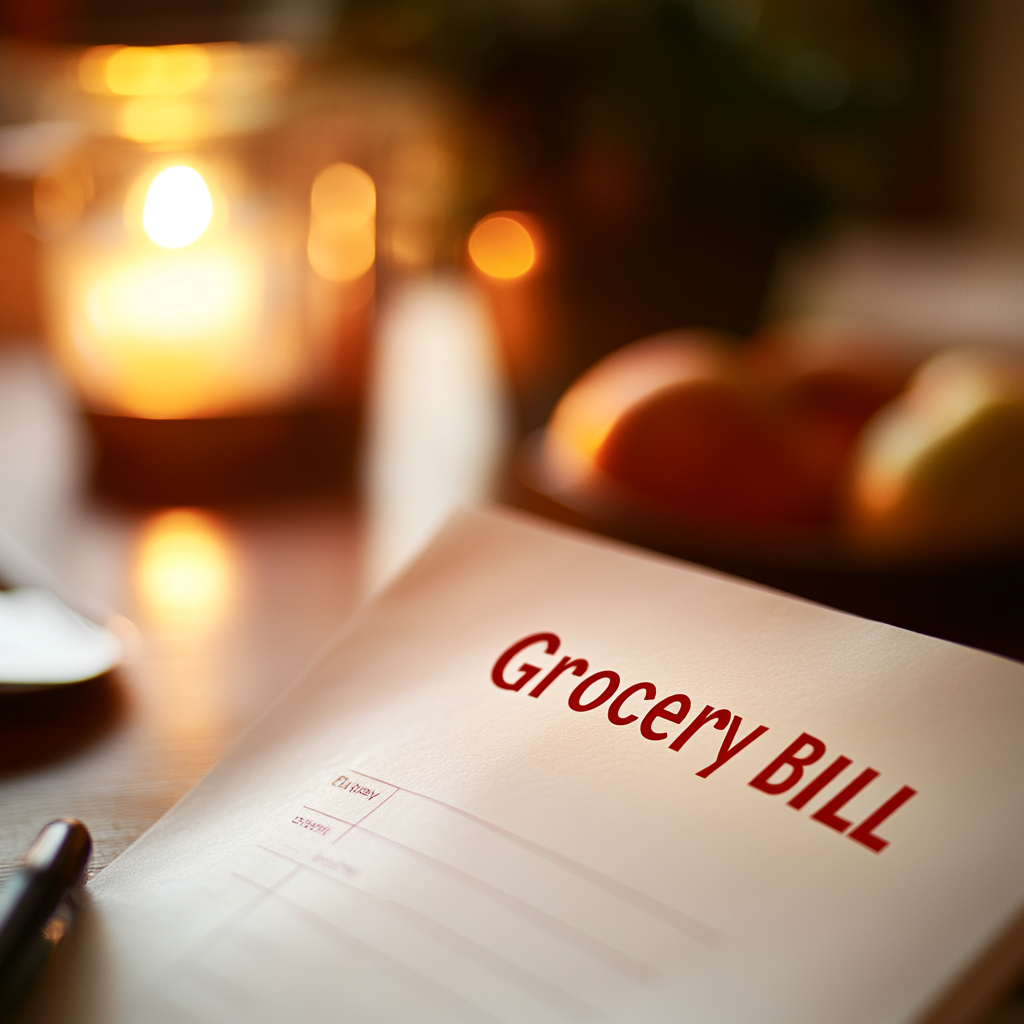 A grocery bill | Source: No source