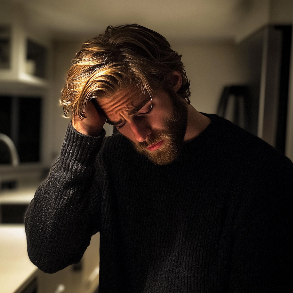 A man holding his head | Source: No source