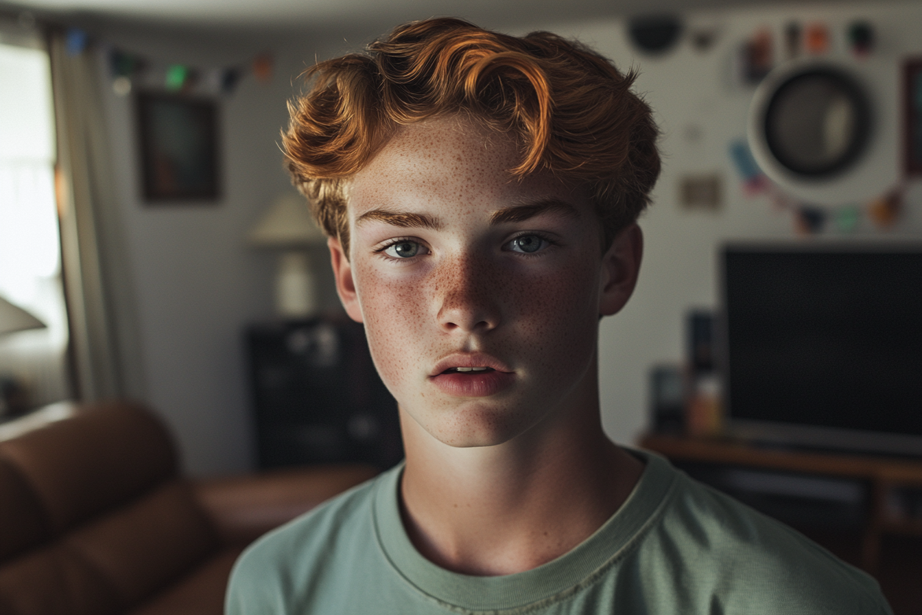 A boy looking straight ahead | Source: no source
