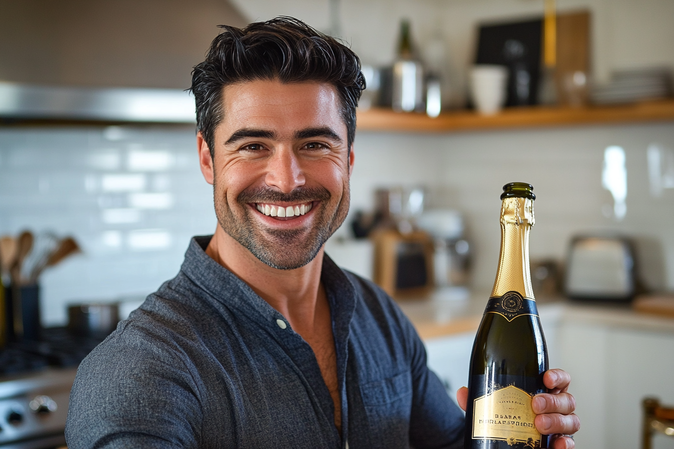 A man holding a bottle of champagne | Source: No source