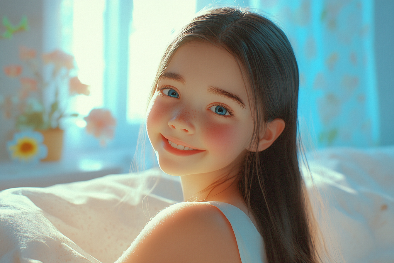 A girl smiling | Source: No source