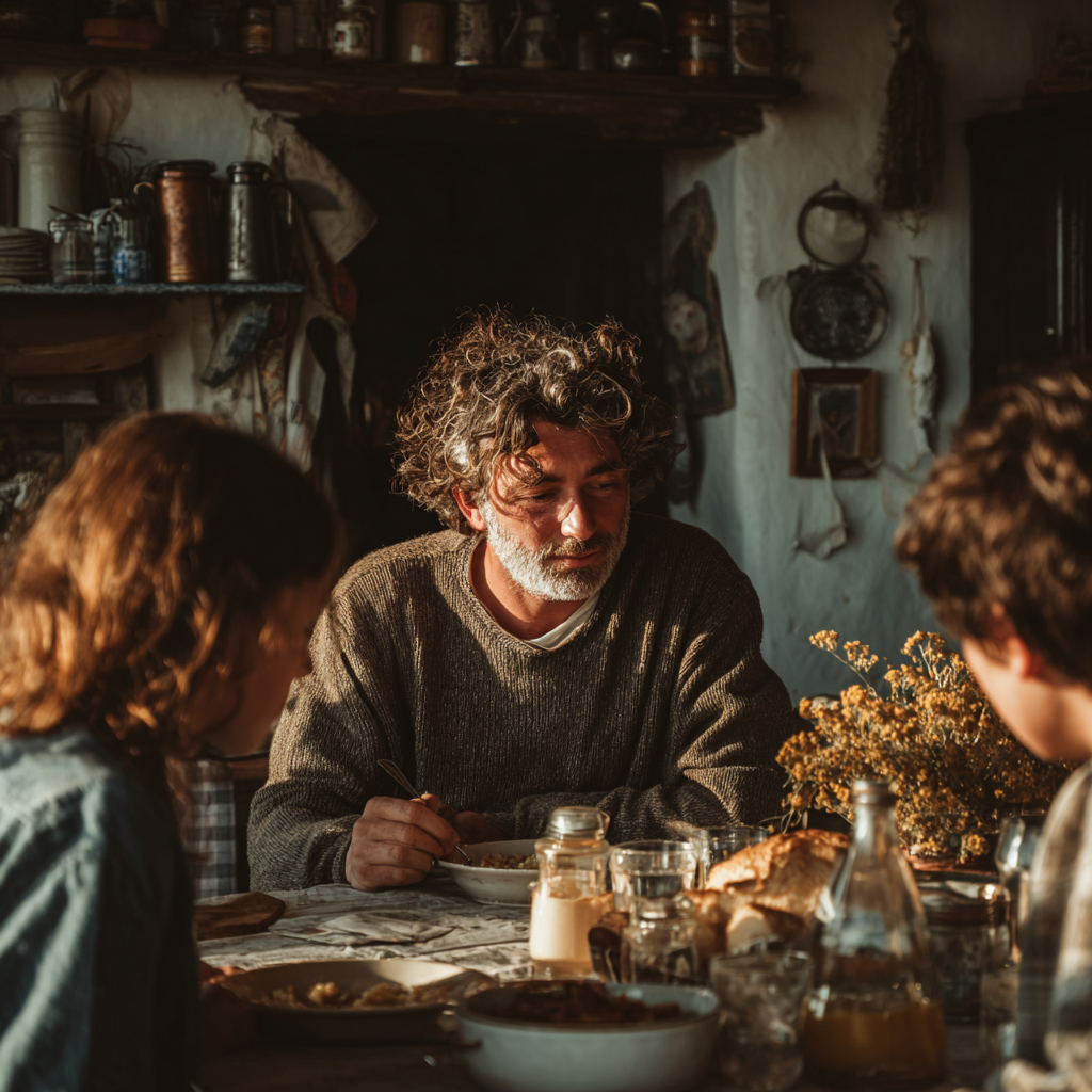 A family eating together | Source: no source